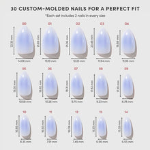 Sky Berry press-on nail design - ombre style detail