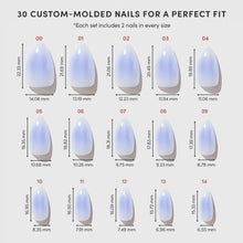 Sky Berry press-on nail design - ombre style detail
