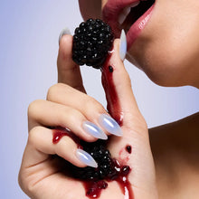 Sky Berry press-on nail design - solid color style detail