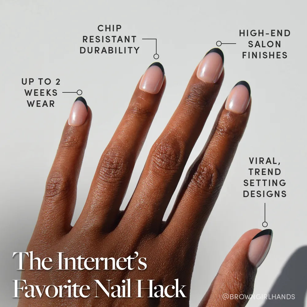 Smoke Salt press-on nails with glazed finish