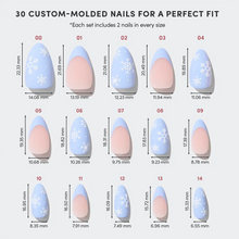 Snow Bunny press-on nail design - accent nail style detail