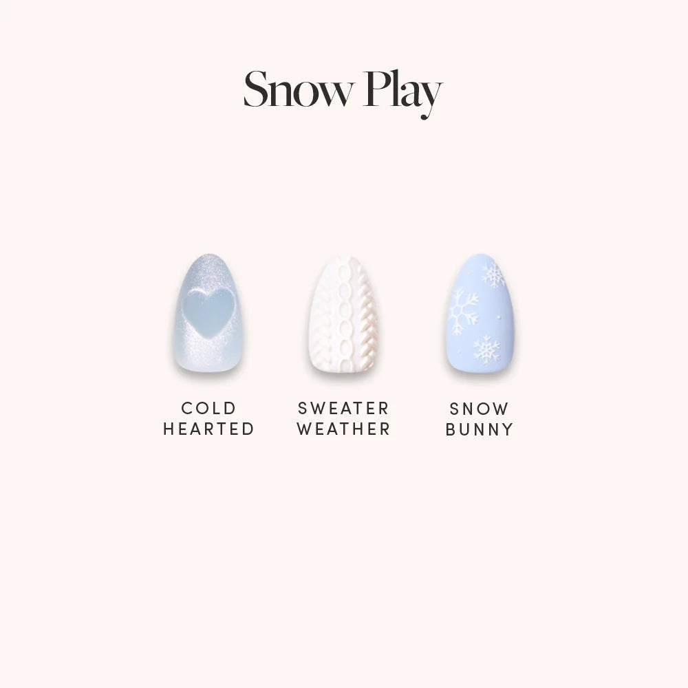 Lisawu Snow Play press-on nail bundle style selection