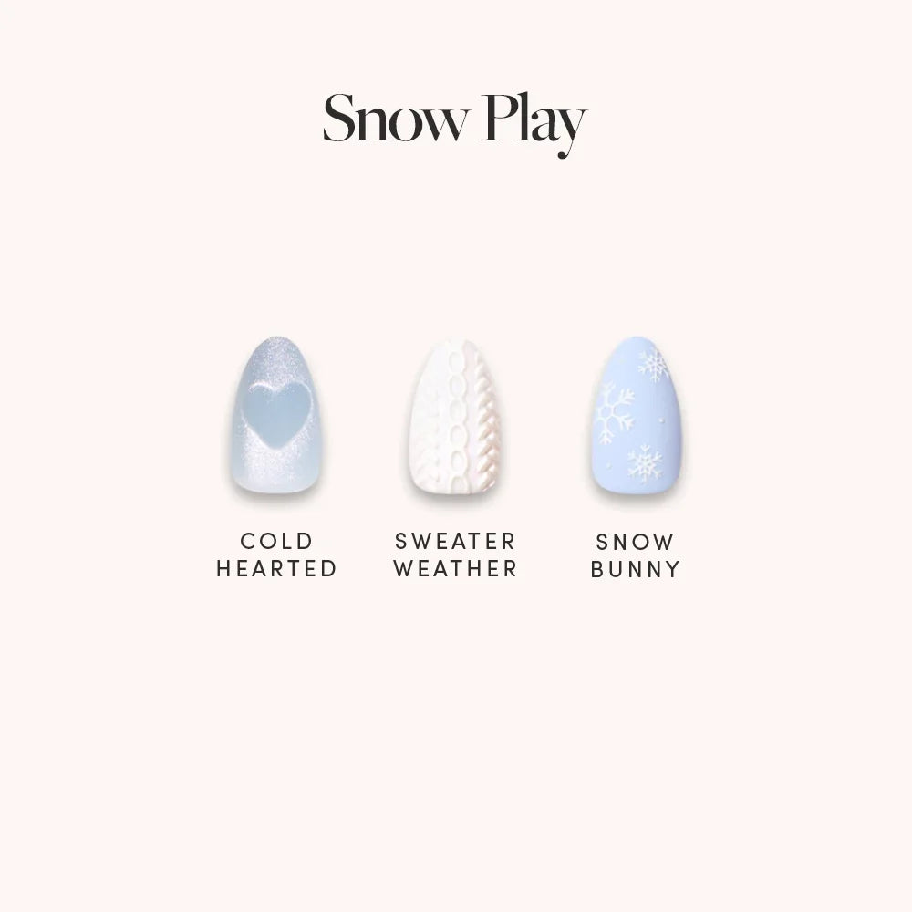 Lisawu Snow Play press-on nail bundle style selection