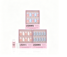Snow Play press-on nails in nude shade
