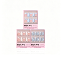 Snow Play press-on nails in silver shade