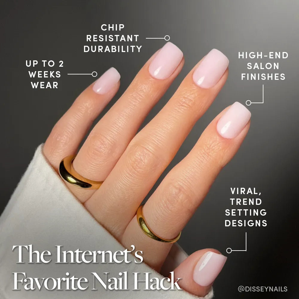 Soft Girl press-on nails - squoval shape, short length