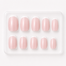 Soft Pink French Tip Press-On Nails press-on nail bundle - full set view