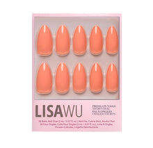 Soft Tangerine press-on nails in warm orange shade with glossy finish and natural rounded shape display