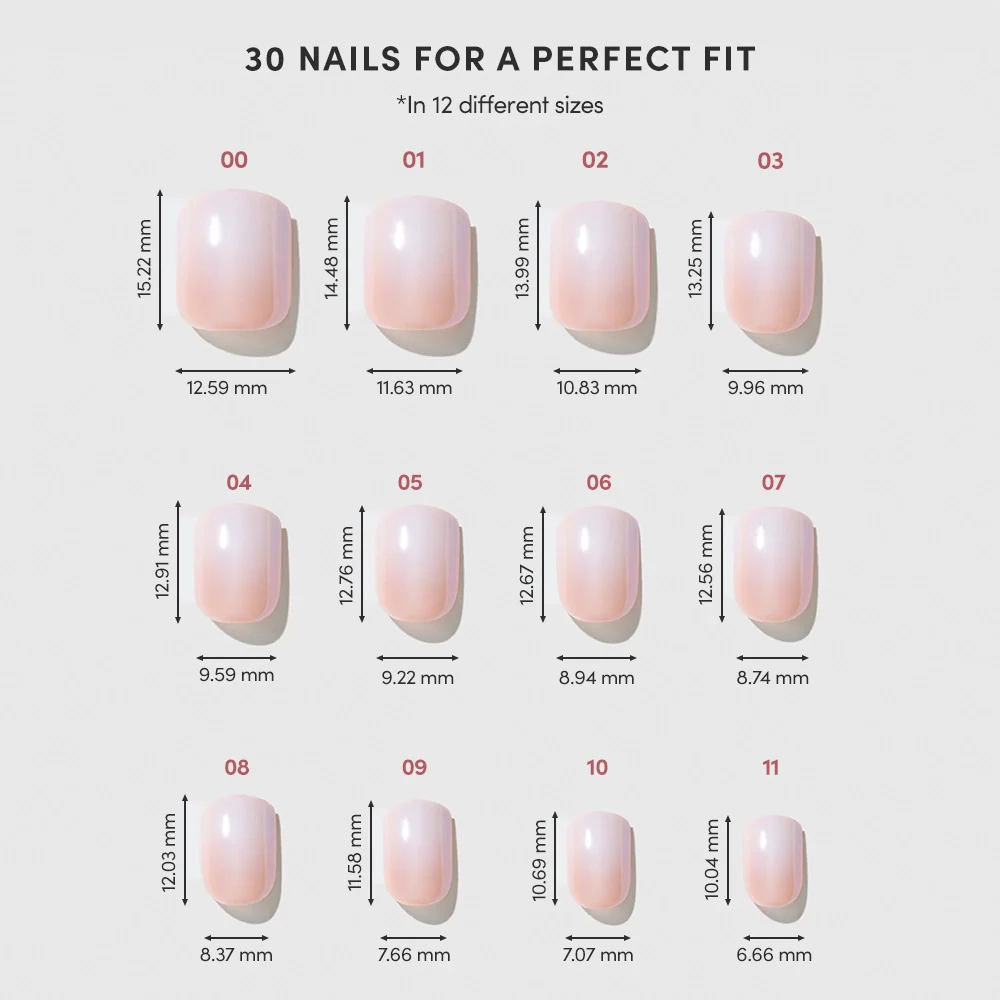 Soft Whip press-on nails with glossy finish