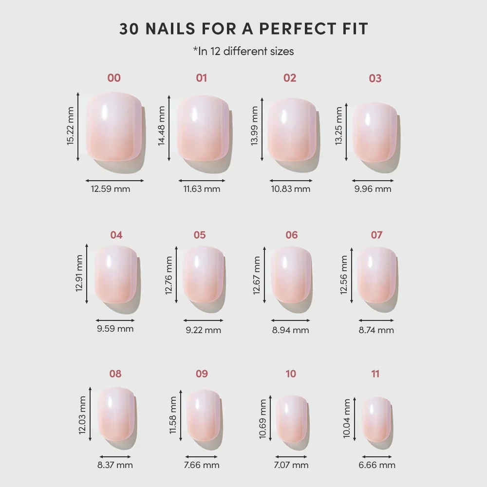 Soft Whip press-on nails with glossy finish