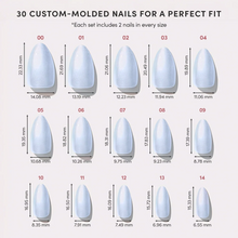 Something Blue press-on nails with glossy finish