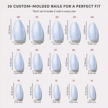 Something Blue press-on nails with glossy finish