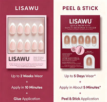 Sparkly Brown press-on nails - oval shape, extra short length