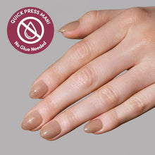 Sparkly Brown press-on nail design - solid color style detail