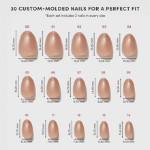 Sparkly Brown press-on nail design - solid color style detail