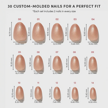 Sparkly Brown press-on nail design - solid color style detail