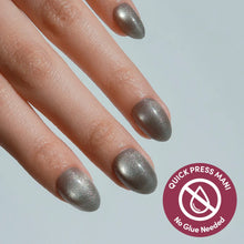 Sparkly Moss press-on nails in green shade