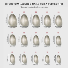 Sparkly Moss press-on nails product detail