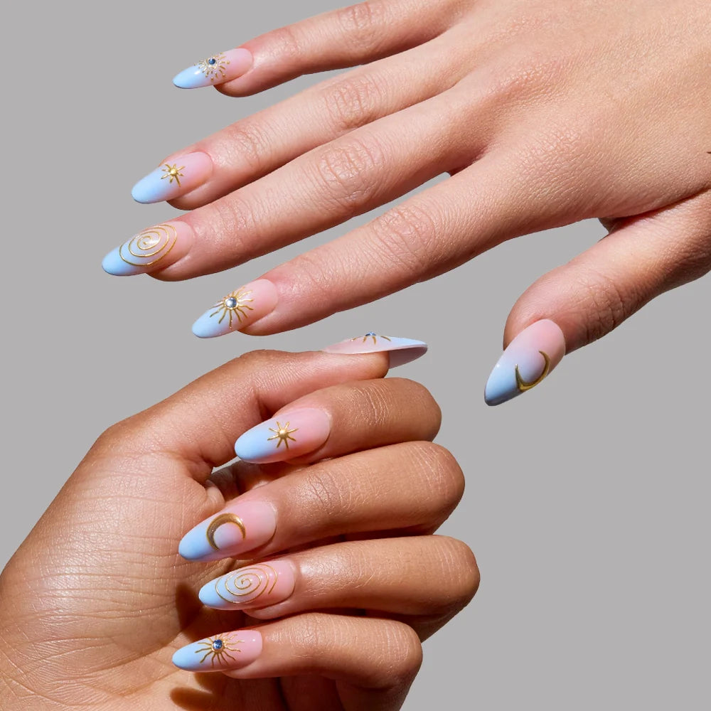 Spirited Sky press-on nails in nude shade
