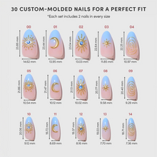 Spirited Sky press-on nail design - 3d style detail