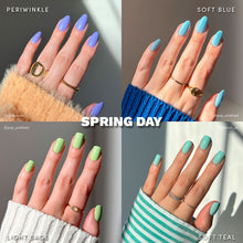 Spring Day press-on nails displayed in a user generated content grid showing colorful spring nail designs