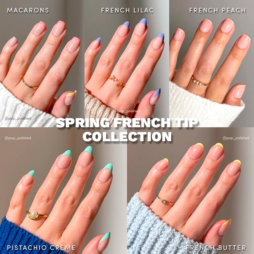 Lisawu Spring French Tip Collection press-on nail bundle manicure lifestyle photo