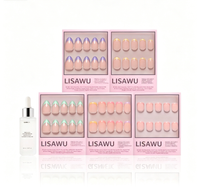 Spring French Tip Collection press-on nails with glossy finish