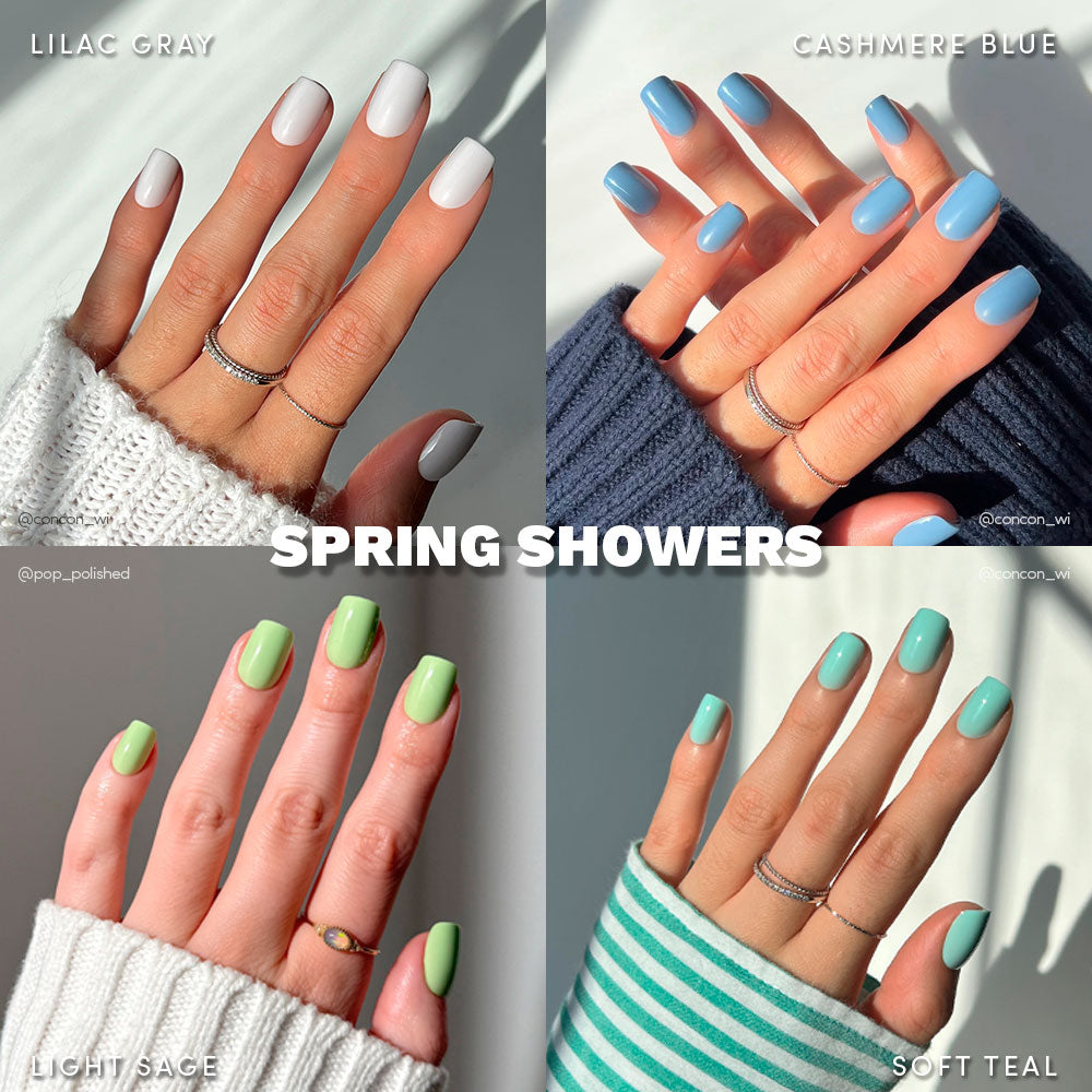 Lisawu Spring Showers press-on nail bundle manicure lifestyle photo