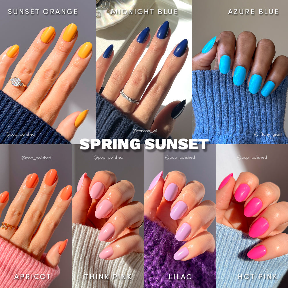 Lisawu Spring Sunset press-on nail bundle manicure lifestyle photo