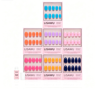 Spring Sunset press-on nails in orange shade