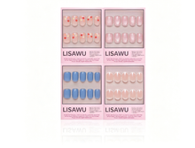 Springtime Squovals press-on nails in pink shade