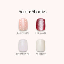 Square Shorties, press-on nails, square shape, menu display, 2026 03 Quickpressbundles Squareshorties Nailmenu