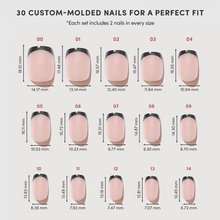 Squid Ink press-on nails with glossy finish