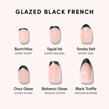 Squid Ink press-on nail design - french tip style detail