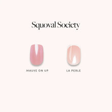 Squoval Society Spring Edit press-on nail menu display