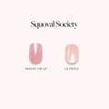 Squoval Society Spring Edit press-on nail menu display