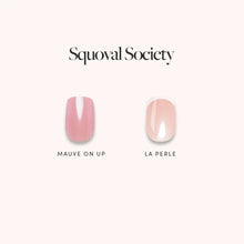 Squoval Society Spring Edit press-on nail menu display