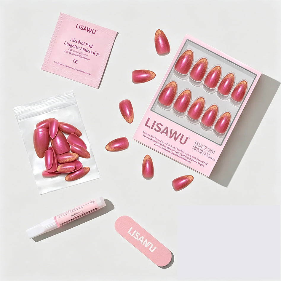 Starbeam press-on nails with velvet finish