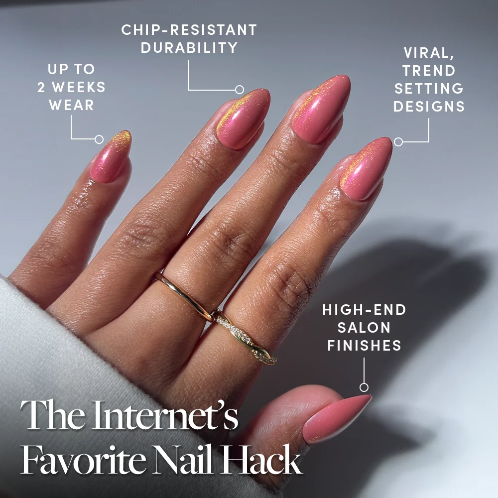 Starbeam press-on nails - almond shape, short length