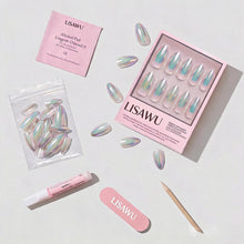 Stardust press-on nails - almond shape, medium length