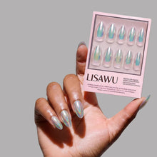 Stardust press-on nails in white shade