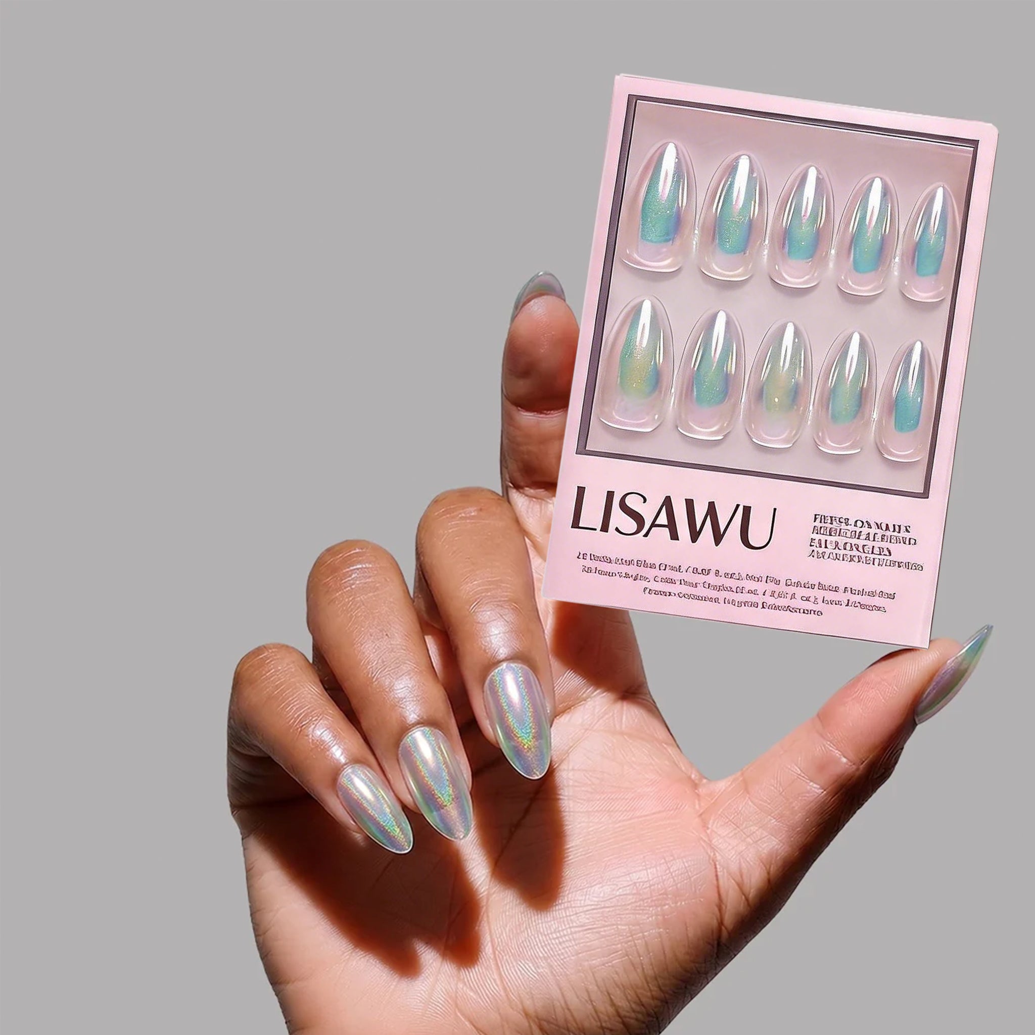Stardust press-on nails in white shade