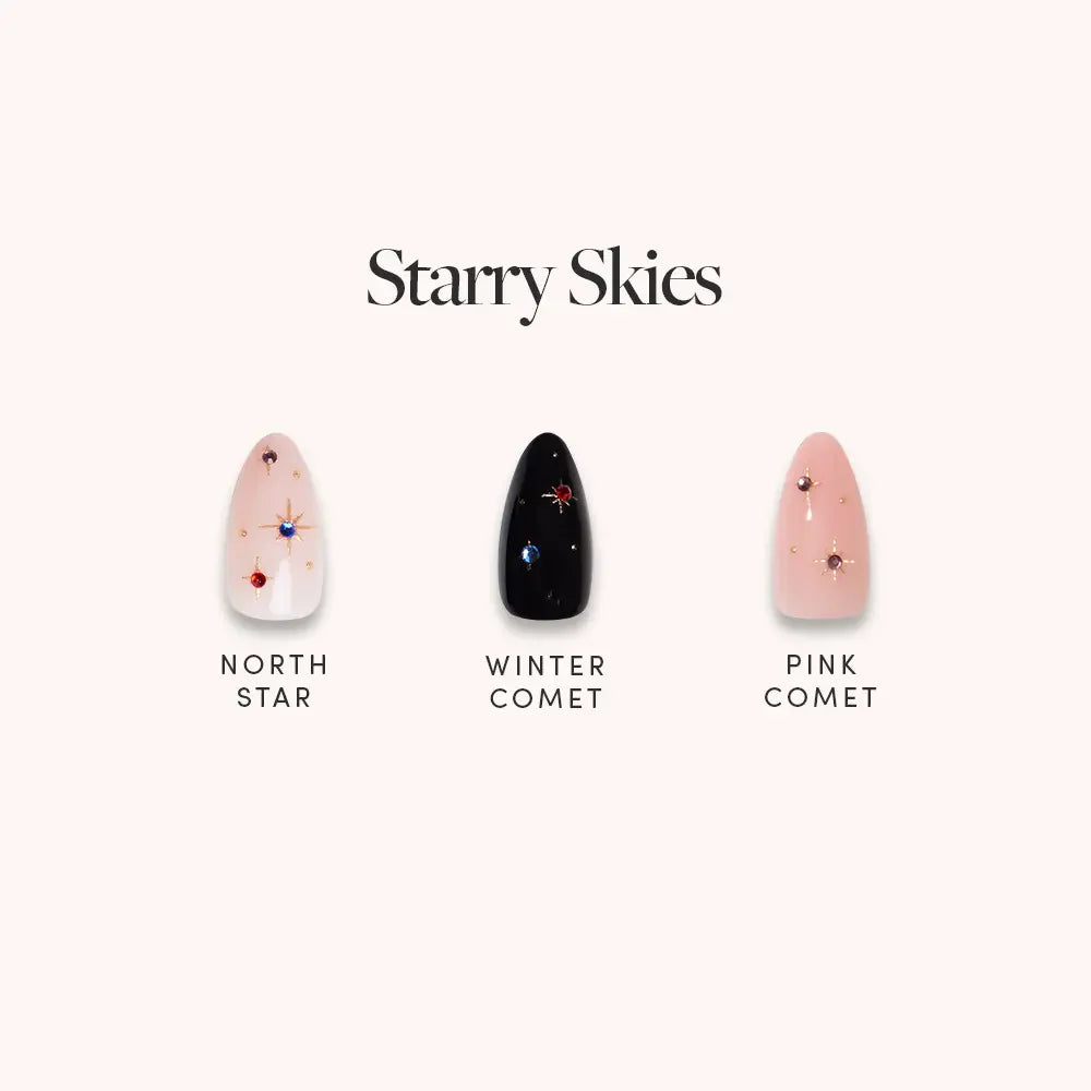 Lisawu Starry Skies press-on nail bundle style selection