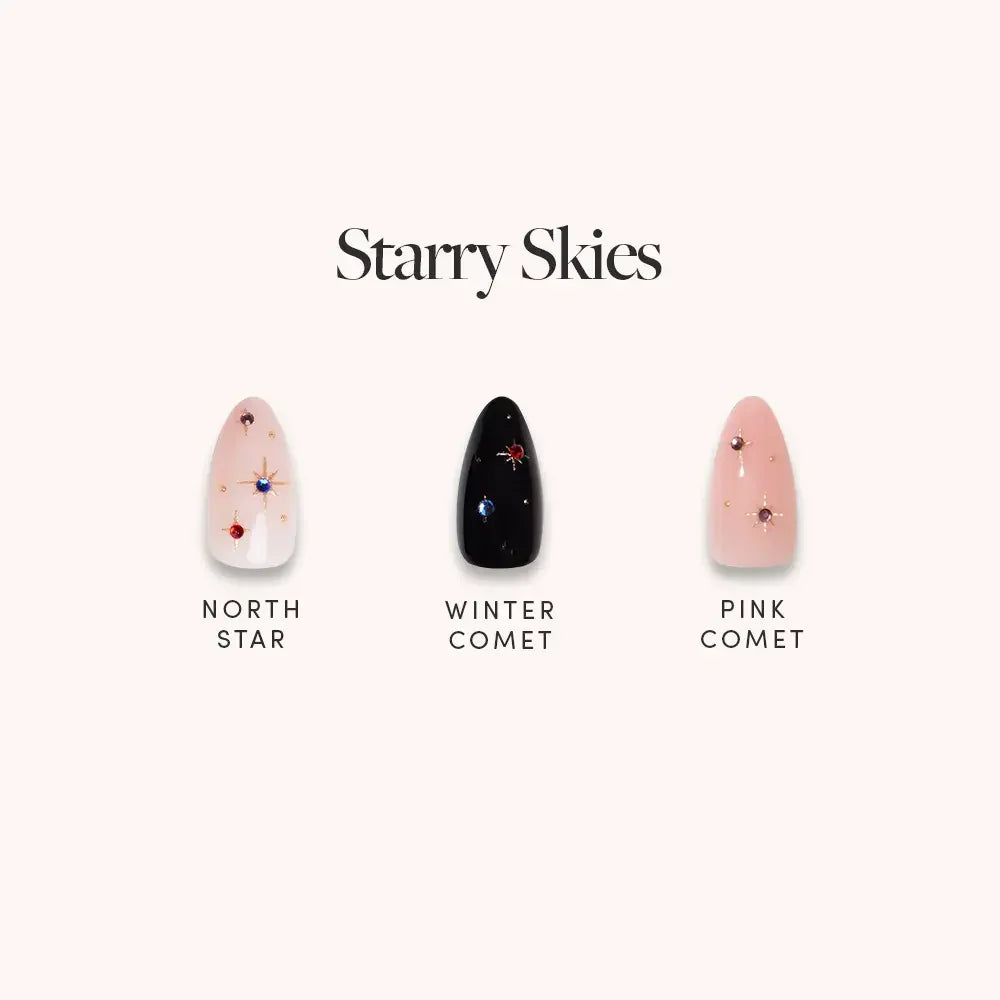 Lisawu Starry Skies press-on nail bundle style selection