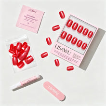Statement Red press-on nails with glossy finish