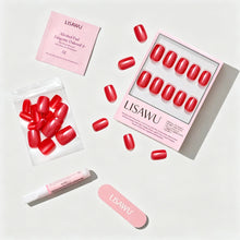 Statement Red press-on nails with glossy finish