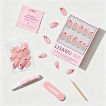 Strawberry Bits press-on nails with glossy finish