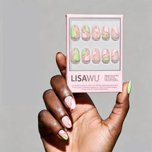 Strawberry Matcha press-on nails in nude shade