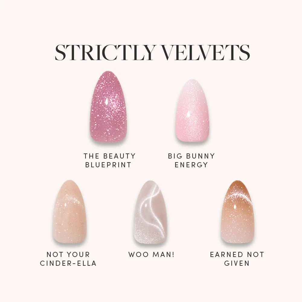 Lisawu STRICTLY VELVETS press-on nail bundle style selection
