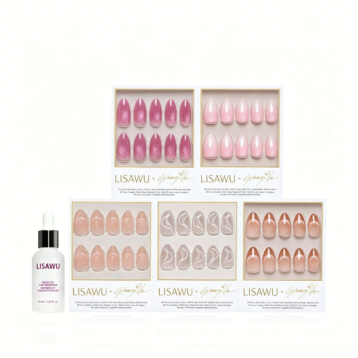 STRICTLY VELVETS press-on nails in pink shade